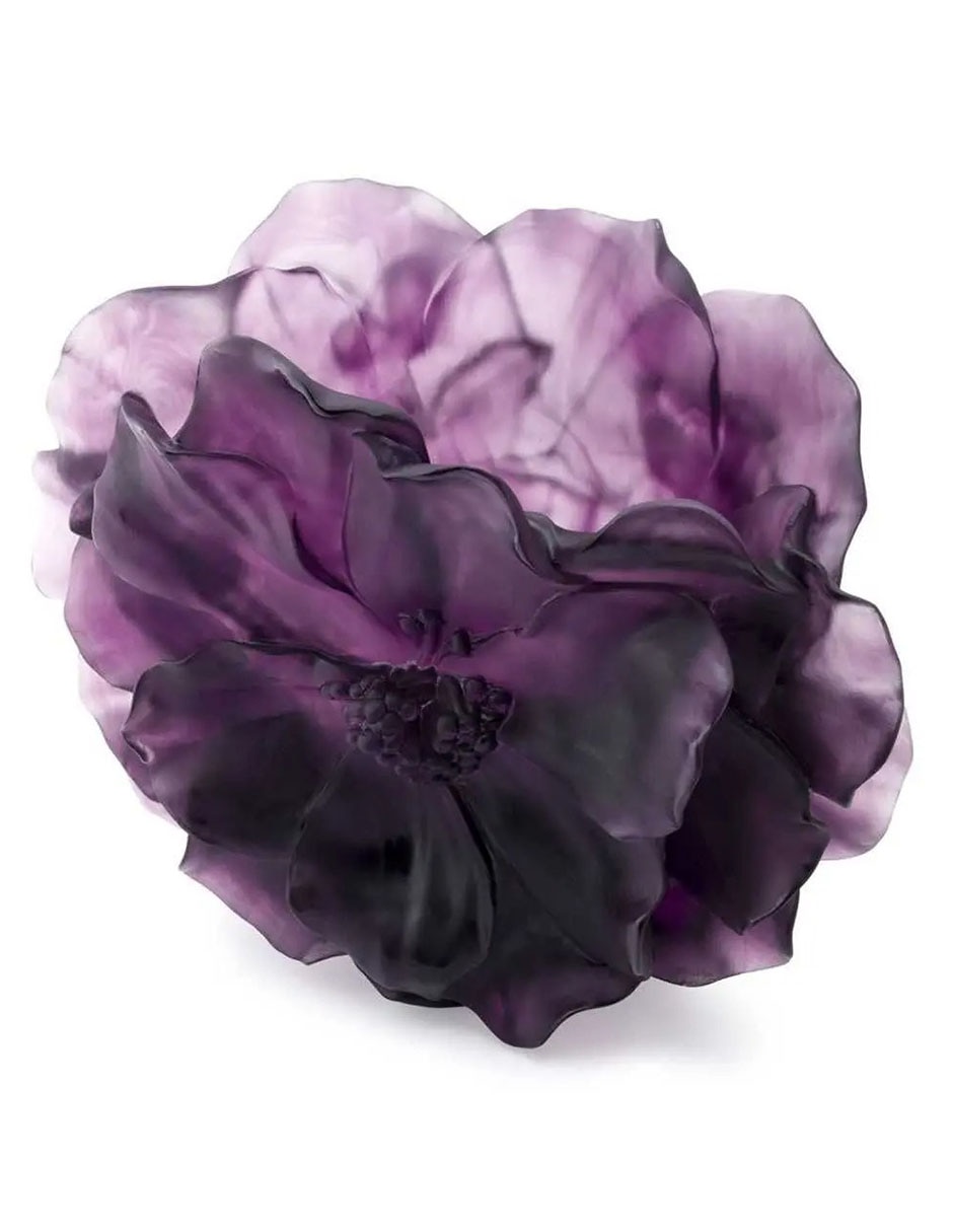 Florero Daum Camélia de cristal