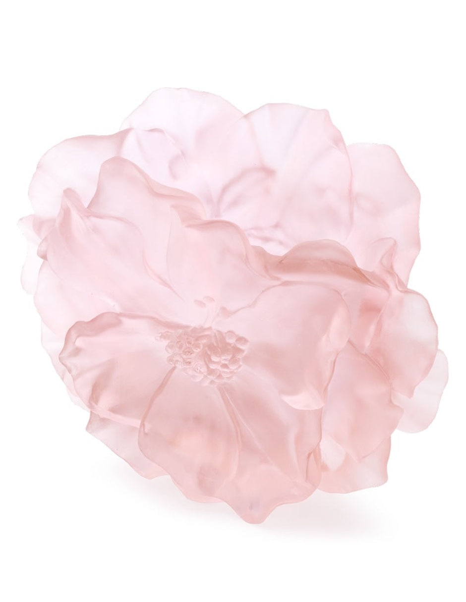 Florero Daum Camelia de cristal