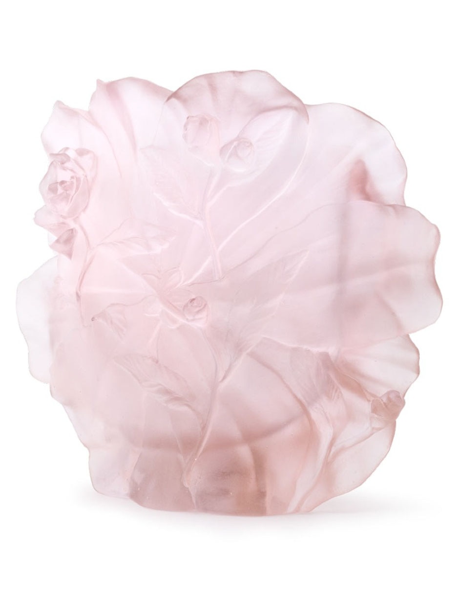 Florero Daum Camelia de cristal