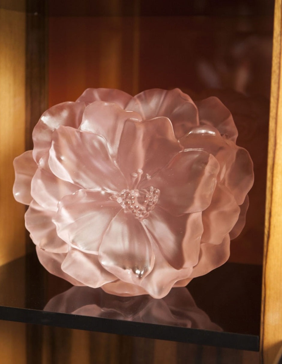 Florero Daum Camelia de cristal