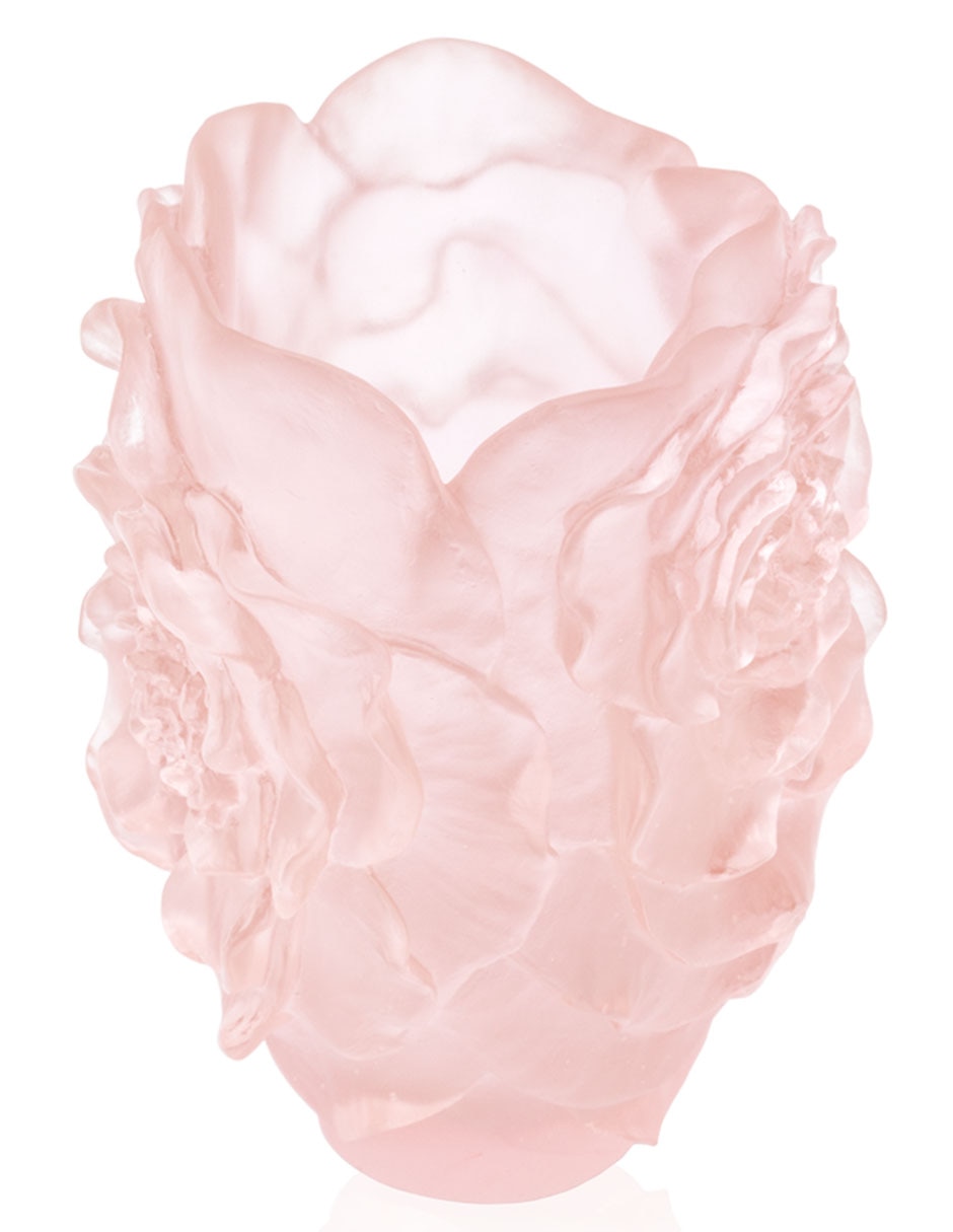 Florero Daum Camélia de cristal