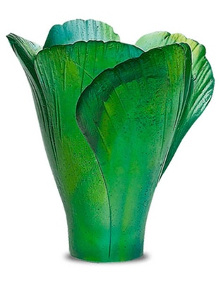 Florero Daum Ginko de cristal
