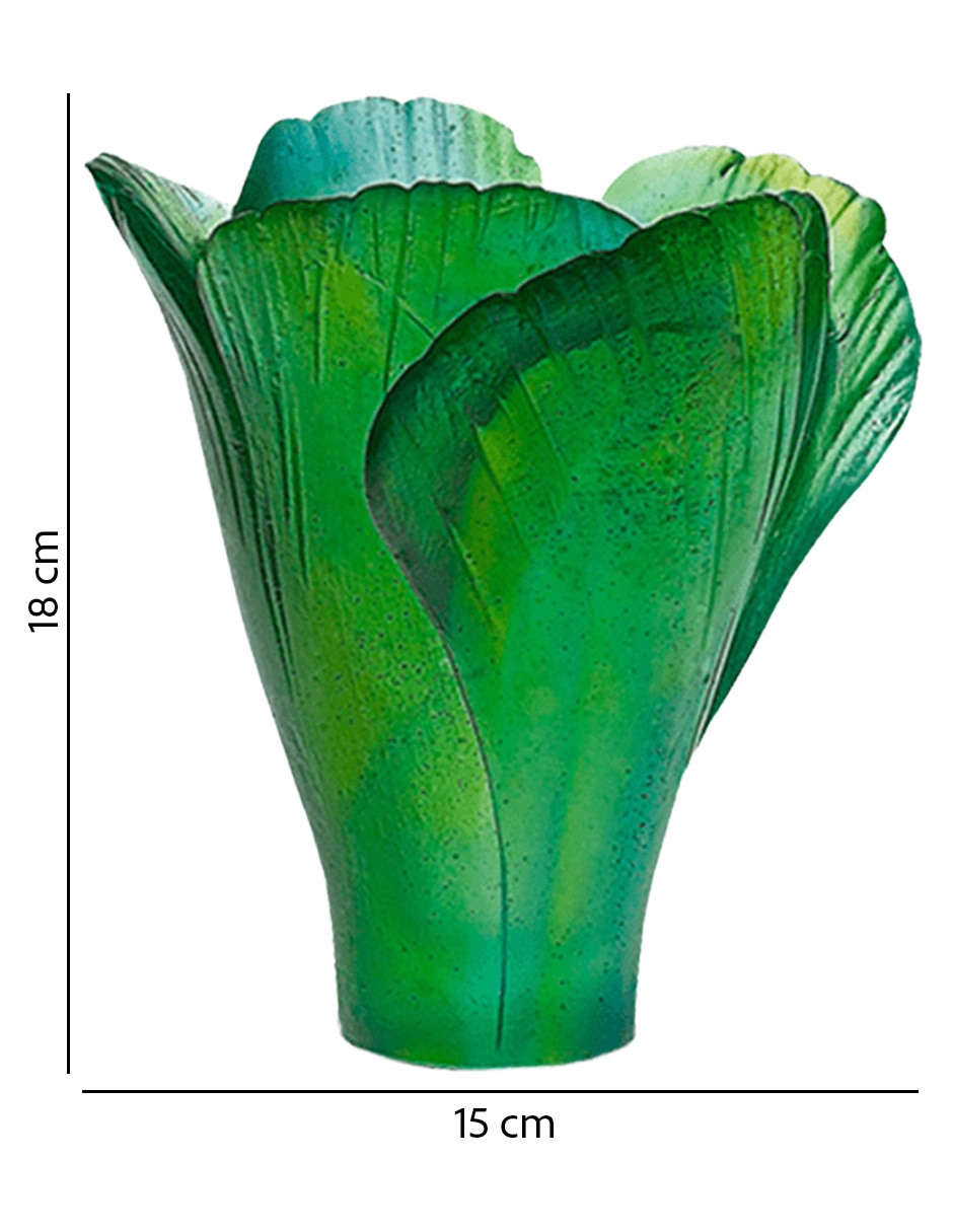 Florero Daum Ginko de cristal