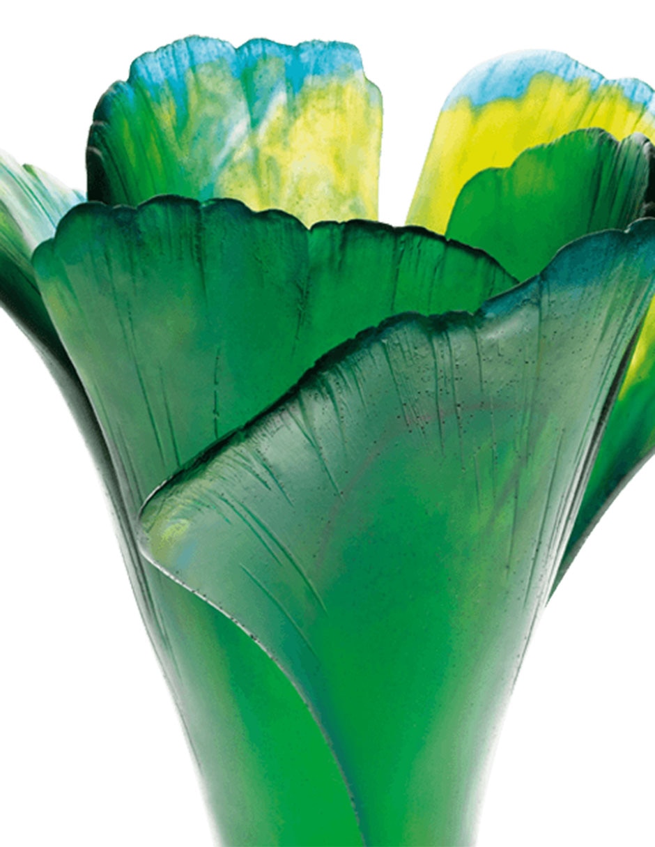 Florero Ginkgo de cristal Florero Ginkgo de cristal