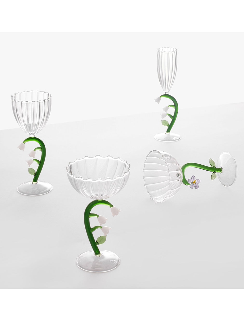 Copa para vino Botánica de cristal