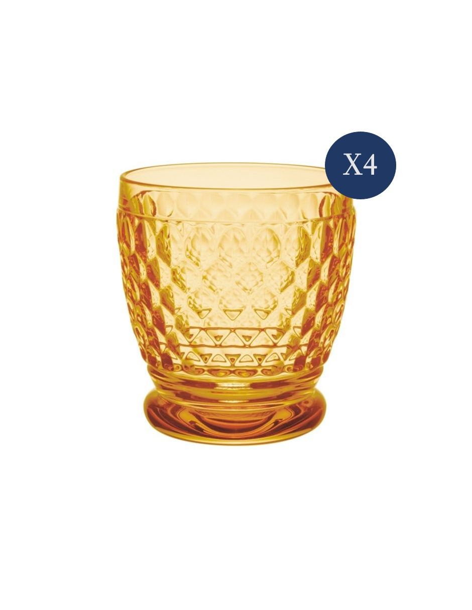 Set vasos och Boston de cristal con 4 piezas