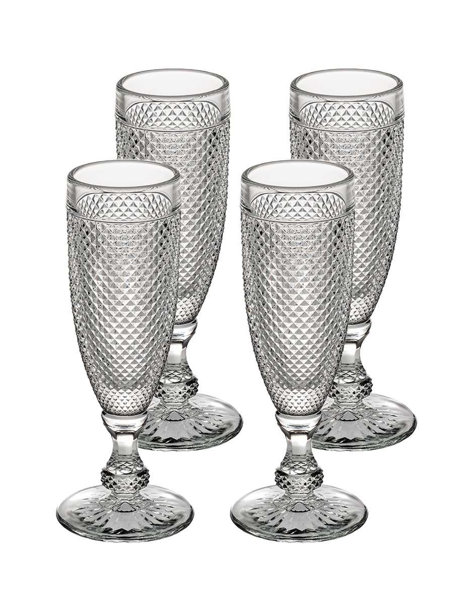 Set de copas para flauta Bicos de vidrio Set de copas para flauta Bicos de vidrio