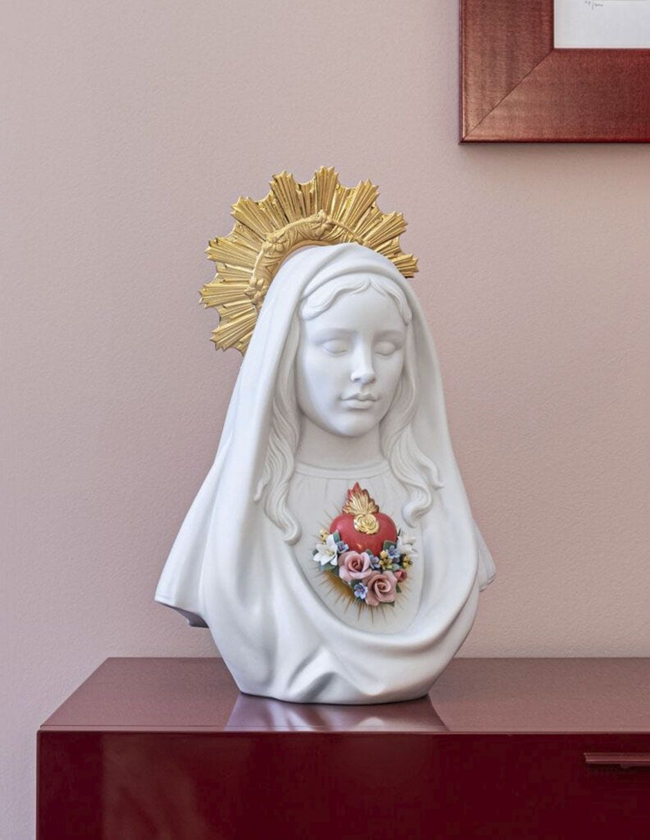 Escultura Lladró Immaculate Heart of Mary de porcelana