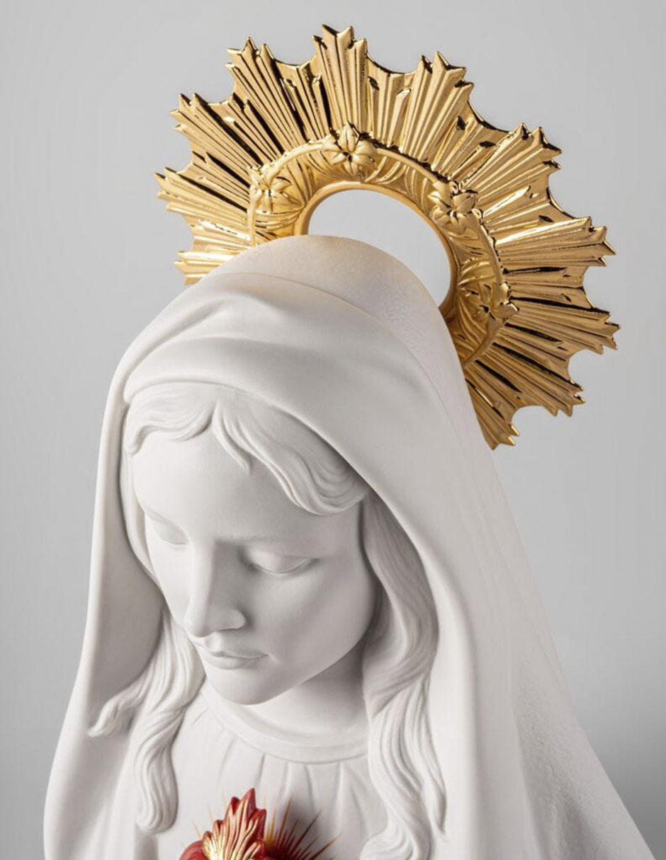 Escultura Lladró Immaculate Heart of Mary de porcelana