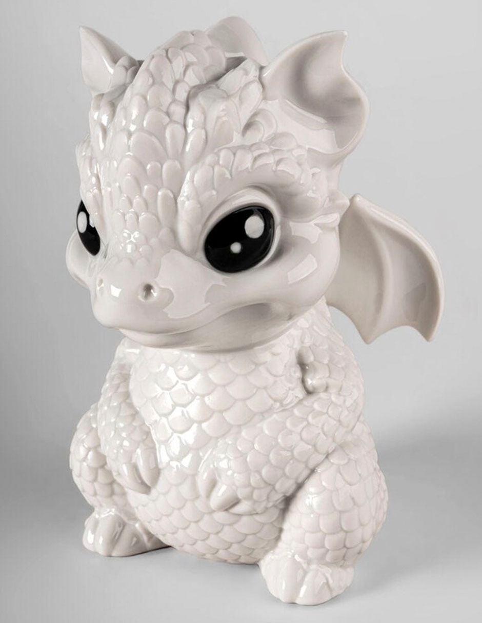 Escultura baby dragon de porcelana