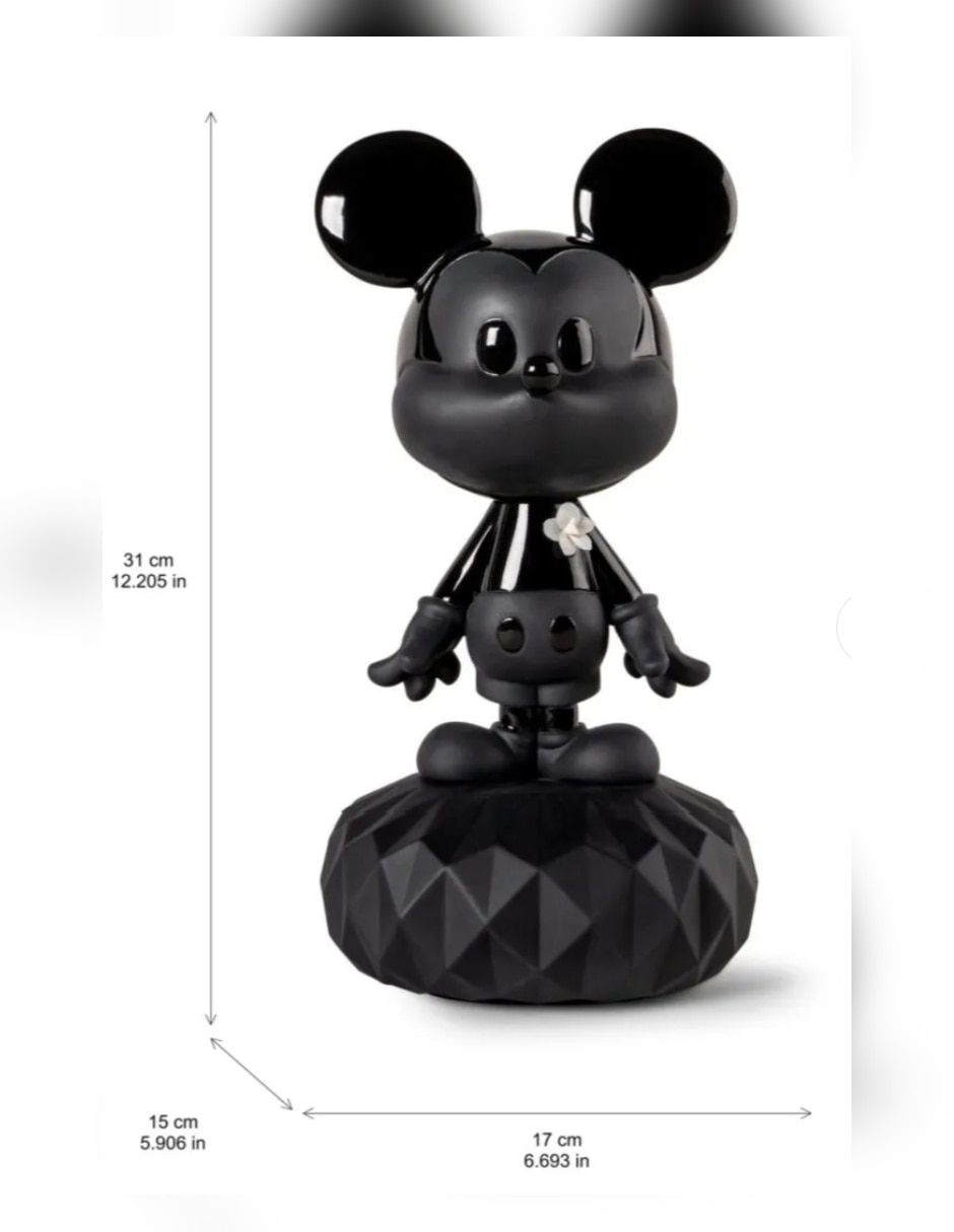 Escultura mickey mouse de porcelana