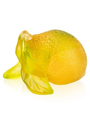 Figura decorativa de limón Daum Citrus de cristal