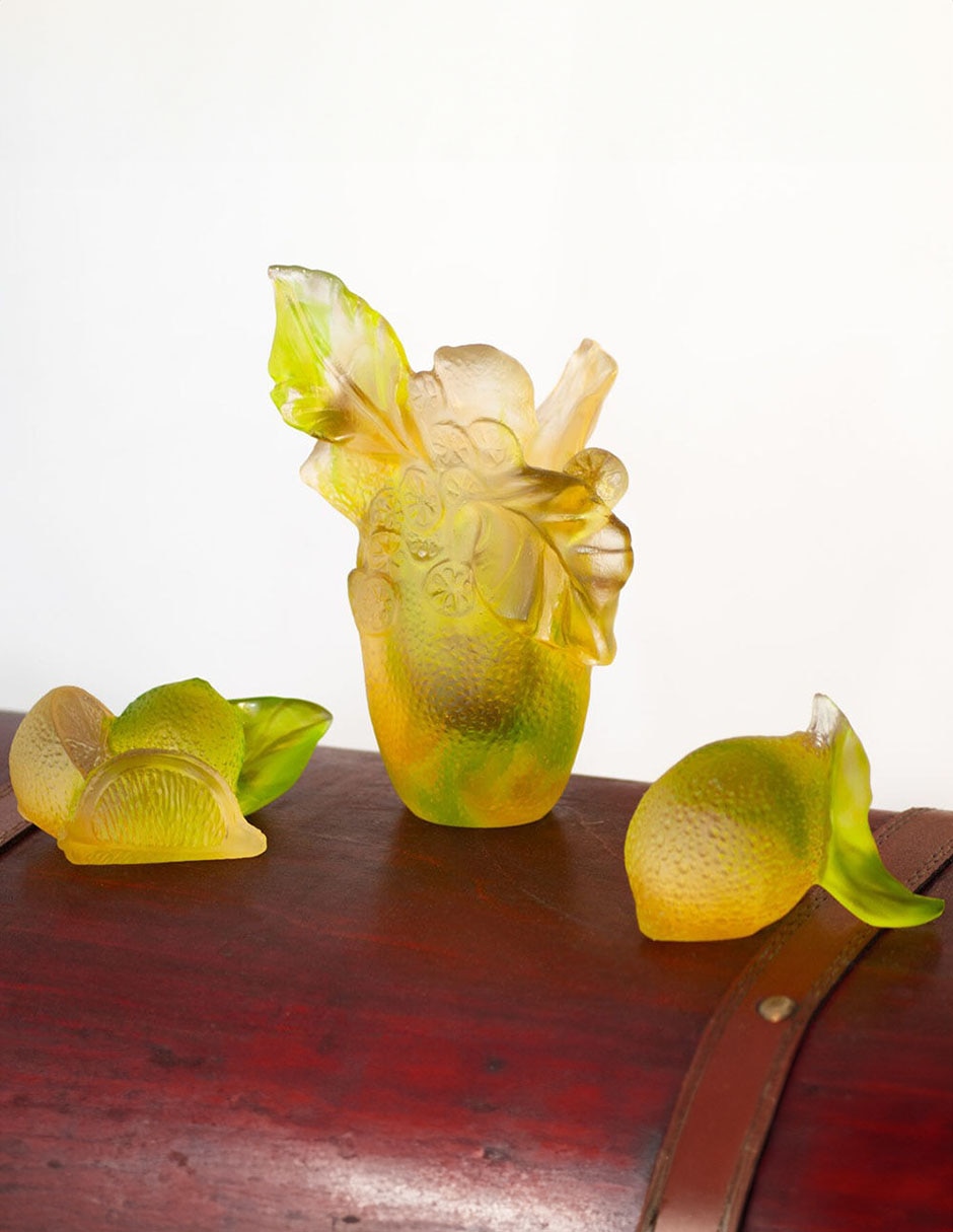 Figura decorativa de limón Citrus de cristal Figura decorativa de limón Citrus de cristal