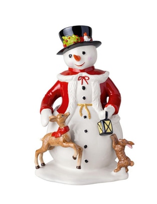 Figura decorativa de muñeco nieve Christmas Toy'S Memory de porcelana