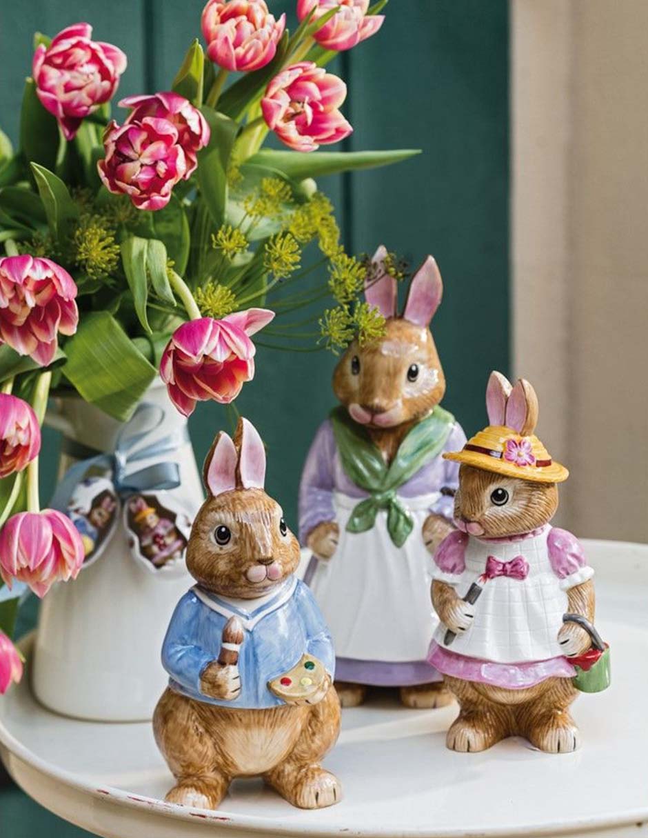 Figura decorativa de conejo Conejo och Bunny Tales de porcelana