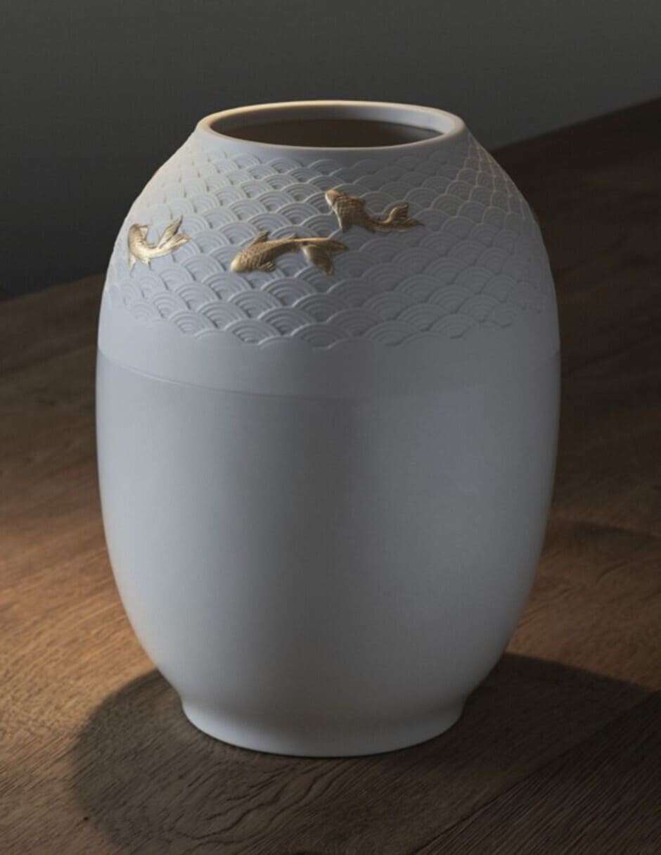 Jarrón Koi de porcelana 2