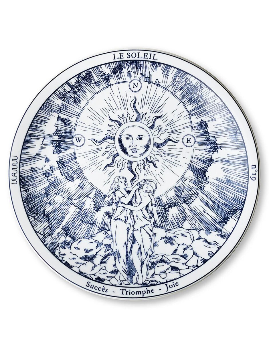 Set platos trinche Tarot de porcelana 4 piezas 6