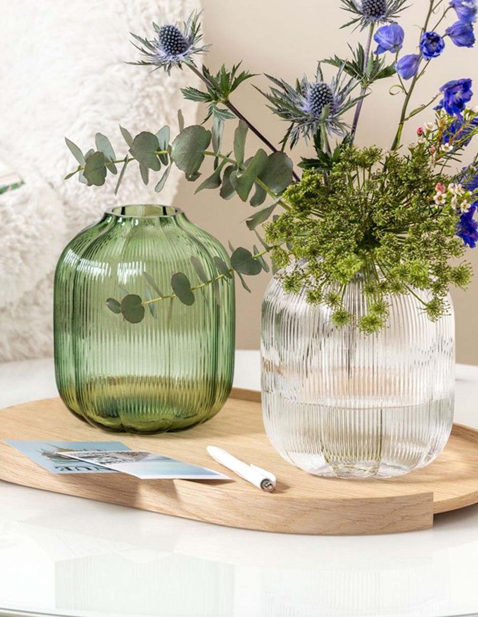 Florero och Fleur de vidrio Florero och Fleur de vidrio