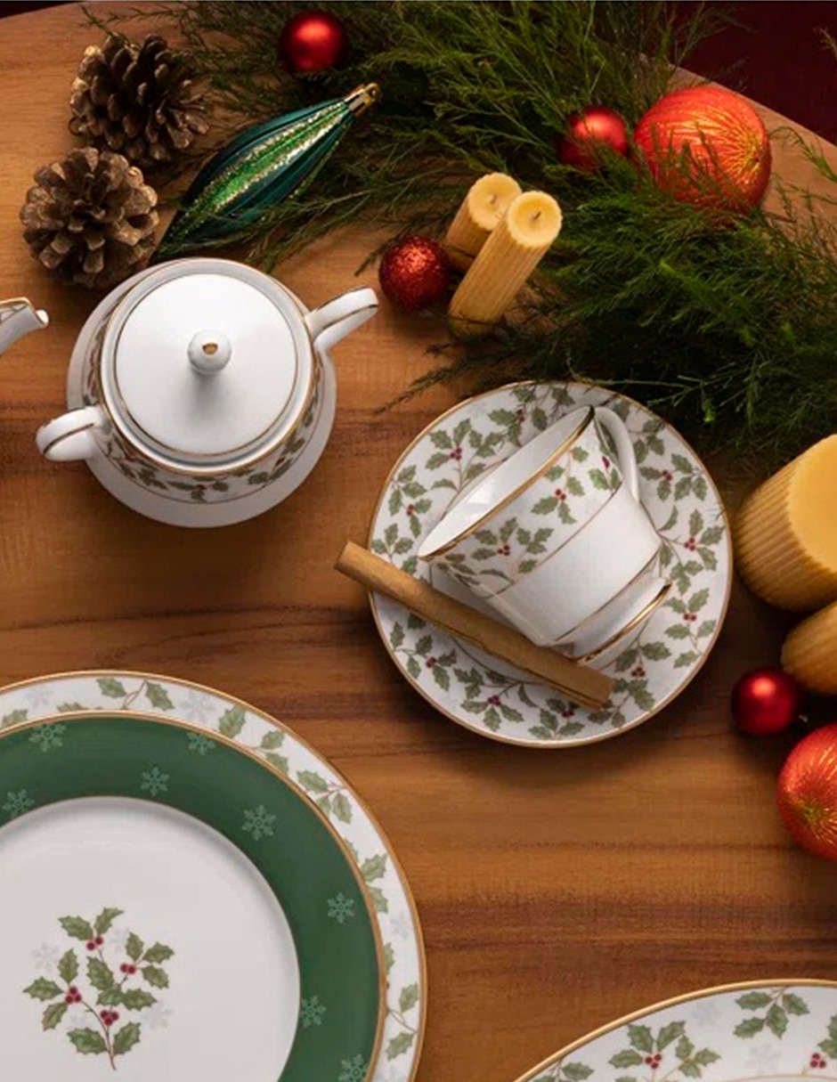 Taza navideña té Navidad Holly & Berry 3