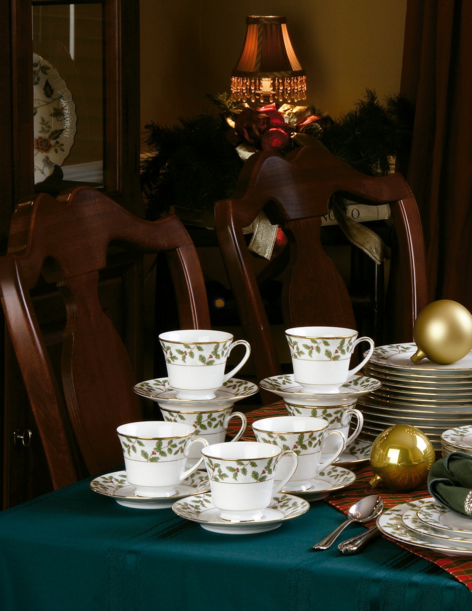 Taza navideña té Navidad Holly & Berry 2