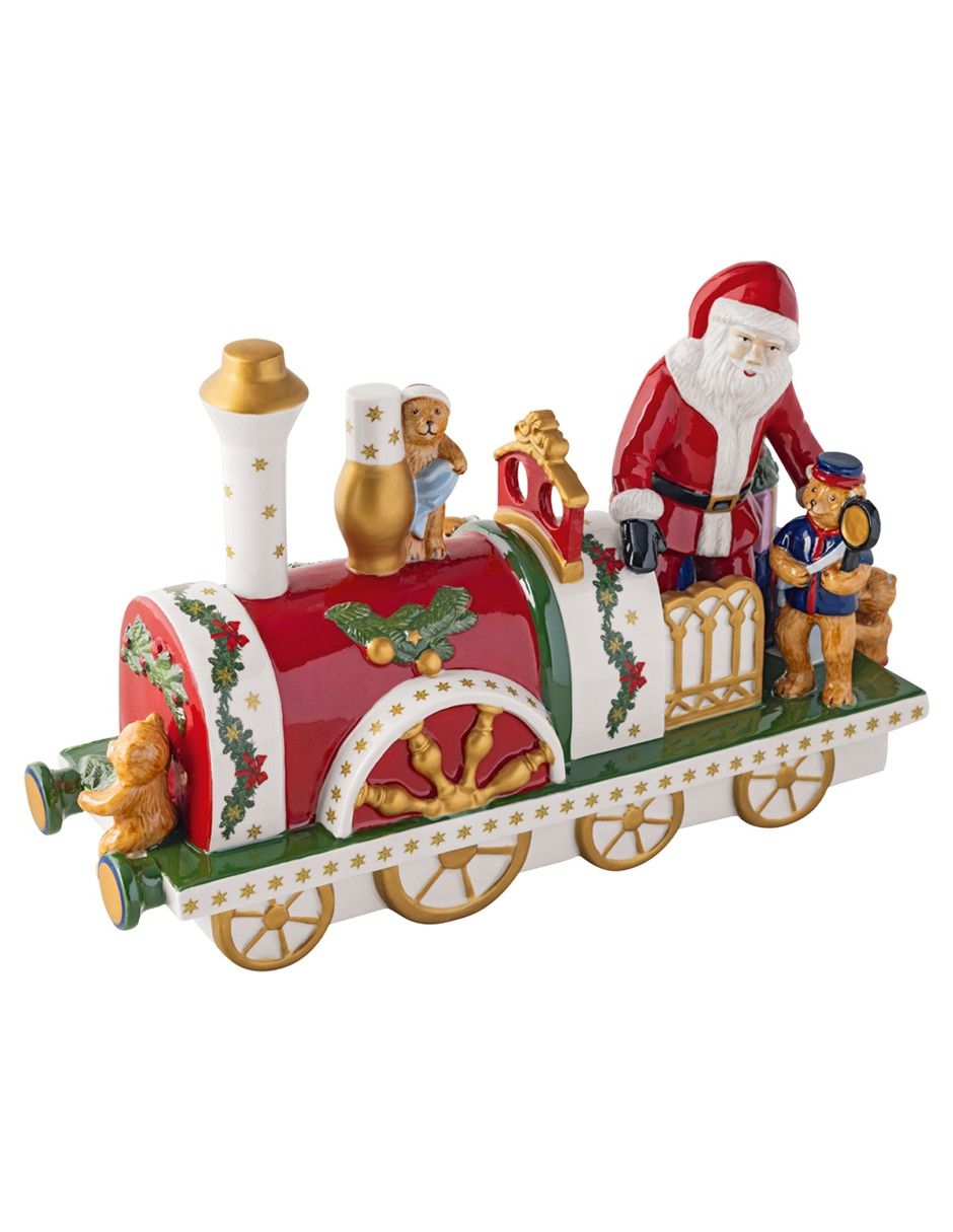 Figura decorativa de locomotora de porcelana Figura decorativa de locomotora de porcelana
