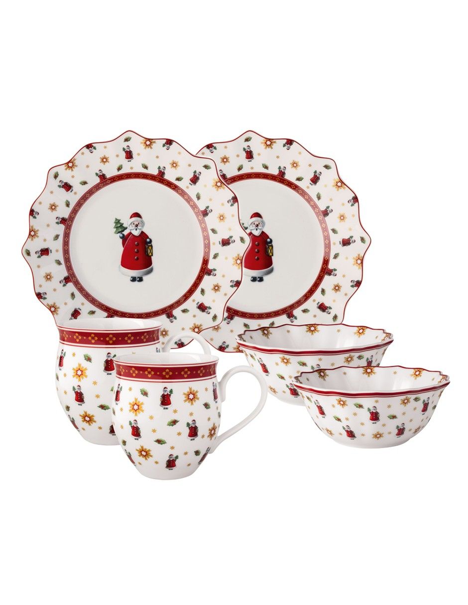 Vajilla cerrada toy's delight navidad de porcelana para 2 personas