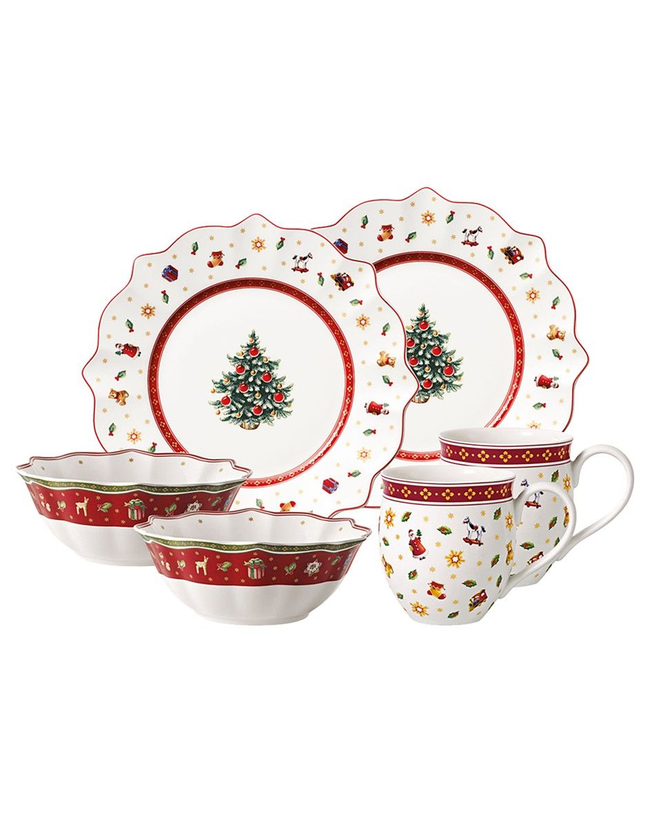 Vajilla cerrada toy's delight navidad de porcelana para 2 personas Vajilla cerrada toy's delight navidad de porcelana para 2 personas
