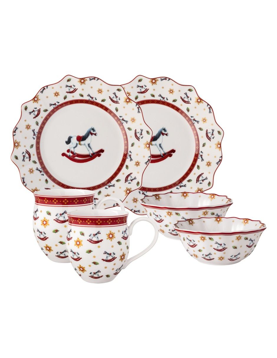 Vajilla cerrada toy's delight navidad de porcelana para 2 personas Vajilla cerrada toy's delight navidad de porcelana para 2 personas