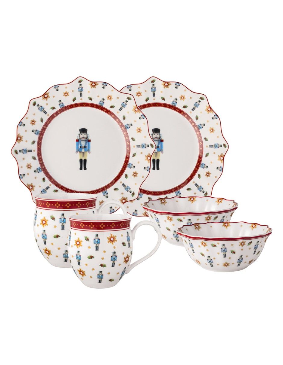 Vajilla cerrada toy's delight navidad de porcelana para 2 personas Vajilla cerrada toy's delight navidad de porcelana para 2 personas