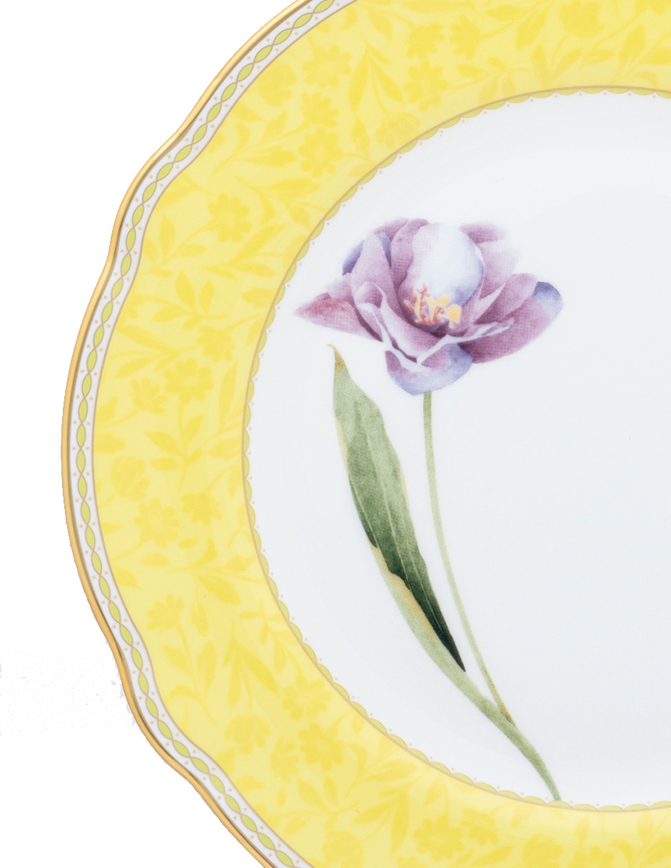 Plato ensalada harvest dream amarillo de porcelana Plato ensalada harvest dream amarillo de porcelana
