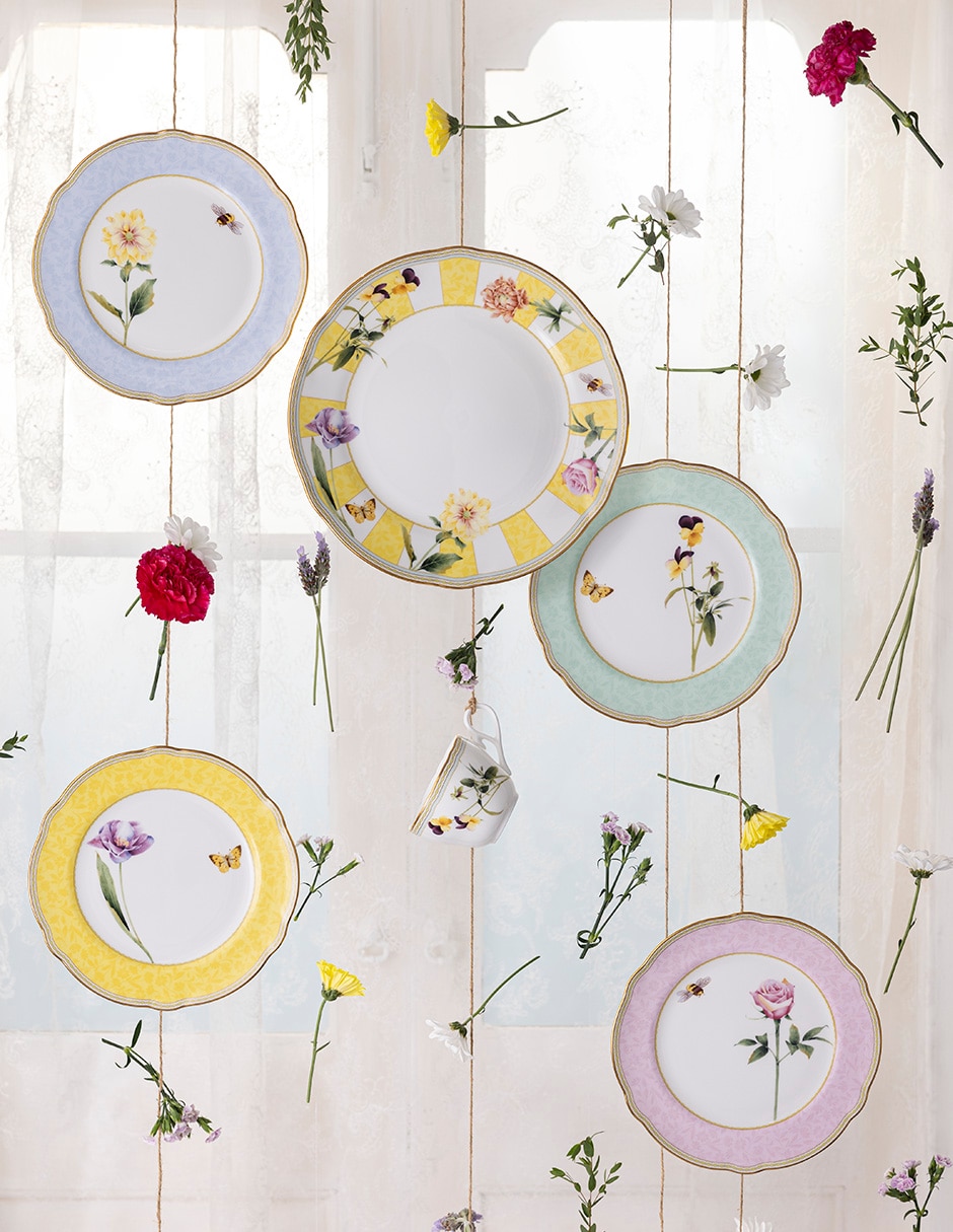 Plato ensalada harvest dream amarillo de porcelana 3