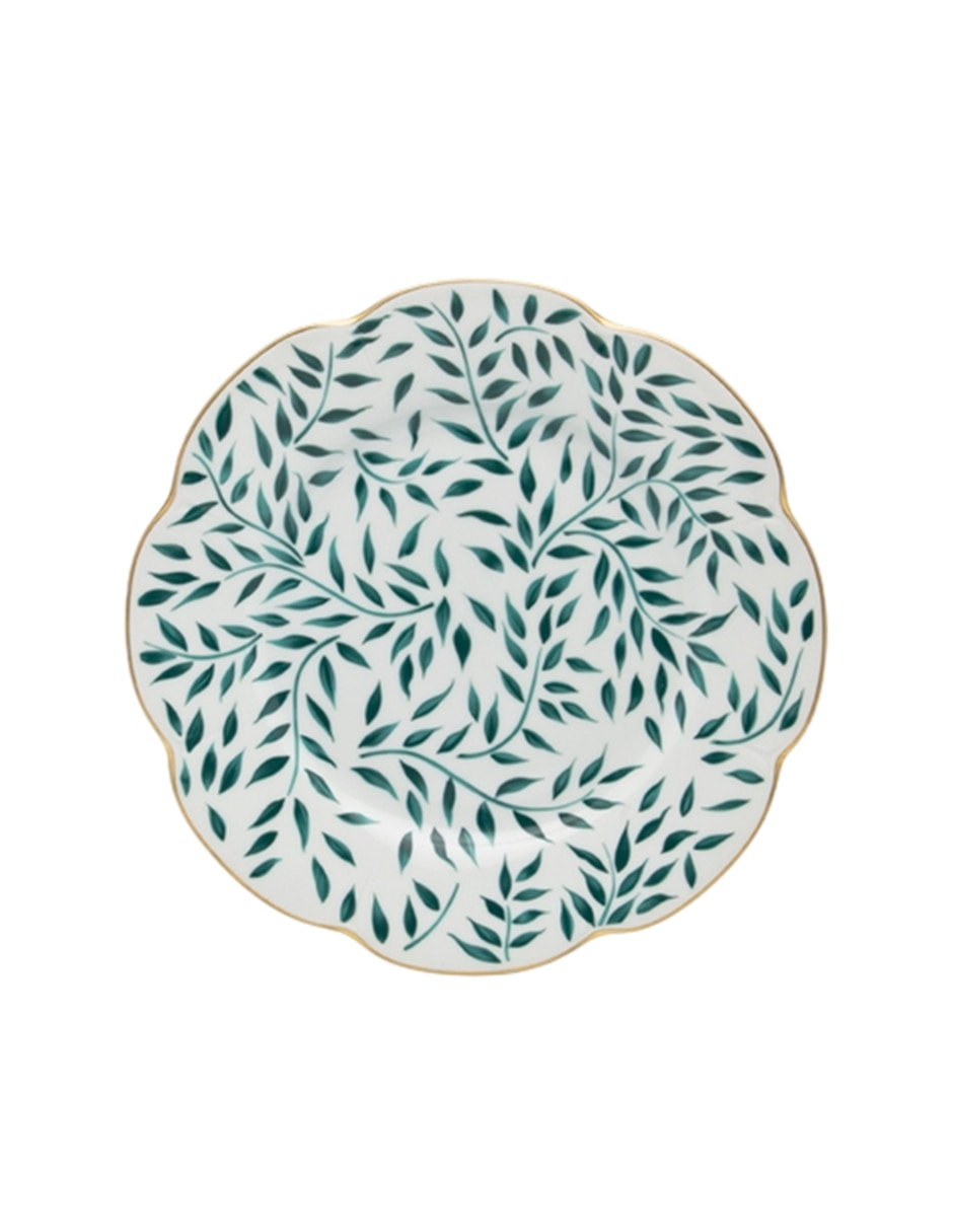 Plato ensalada Royal Limoges Olivier Green de porcelana
