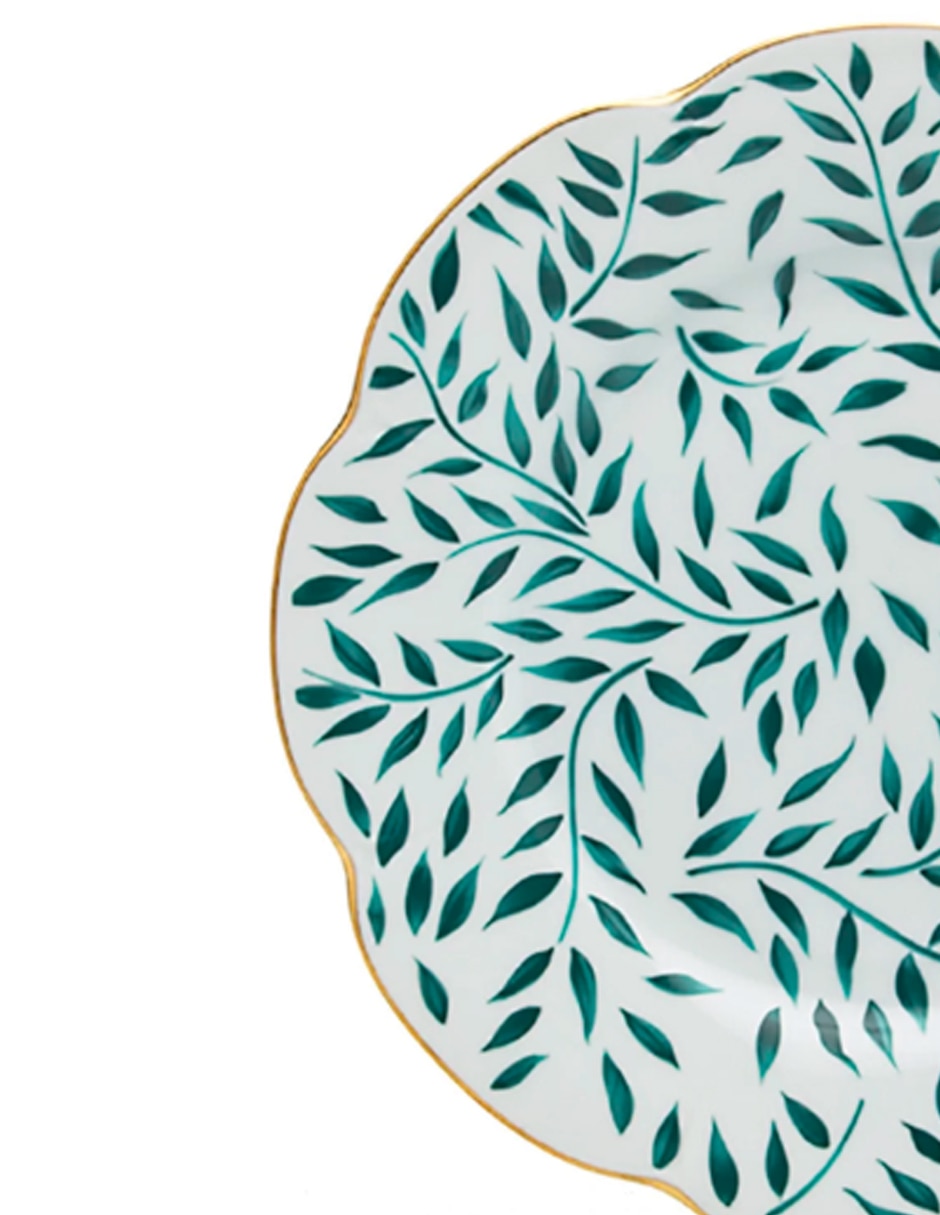 Plato sopa Royal Limoges Olivier Green de porcelana