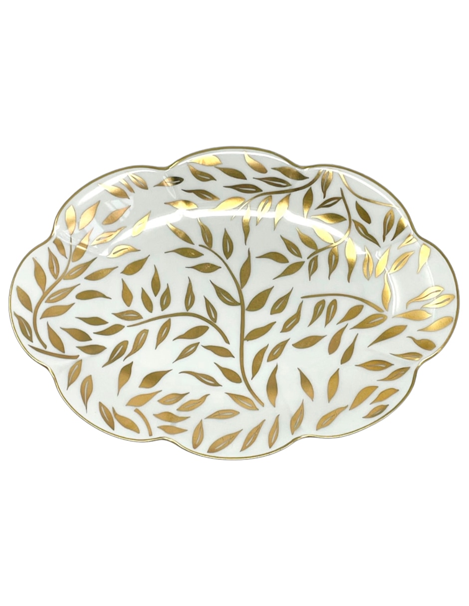 Platón Royal Limoges Olivier Gold de porcelana
