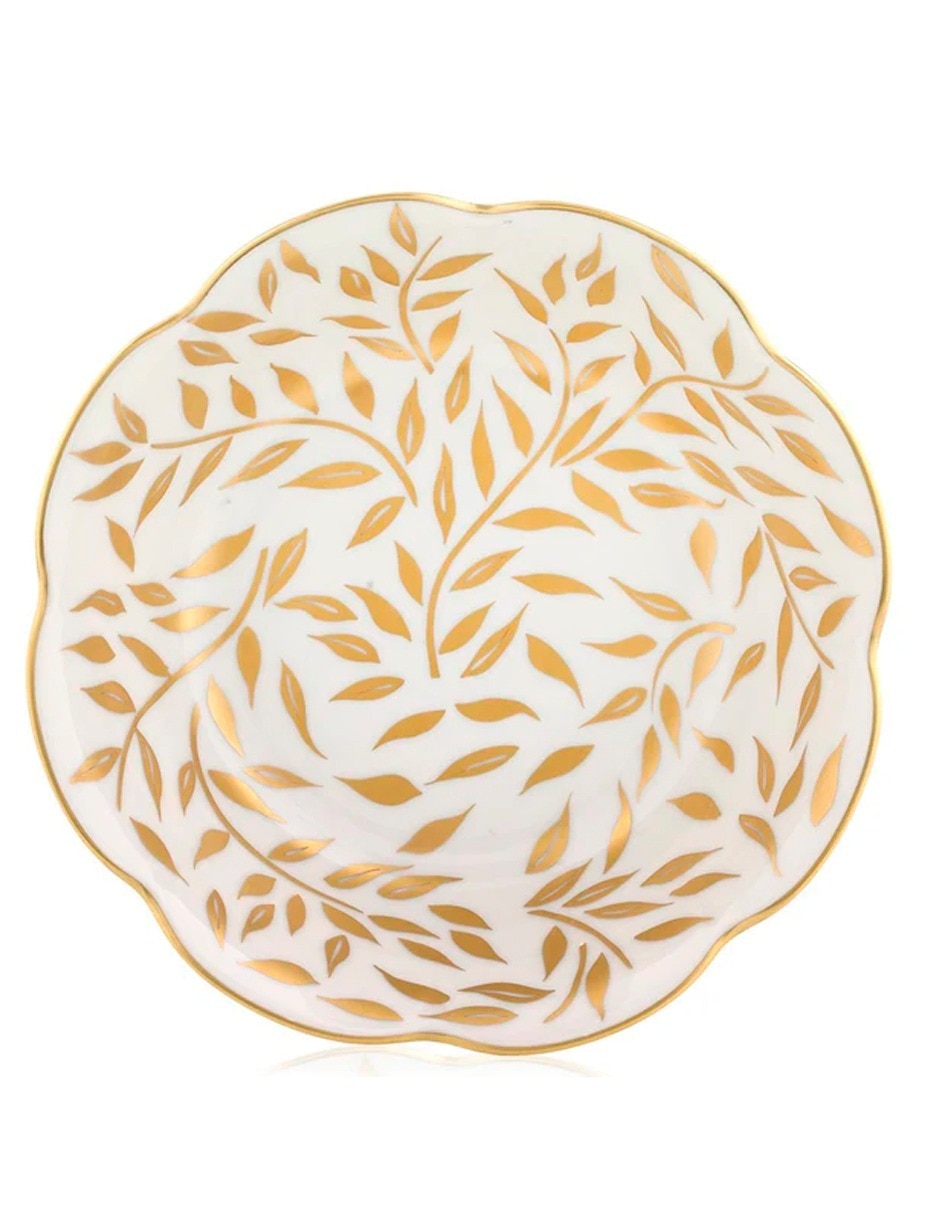 Plato Royal Limoges Olivier Gold de porcelana