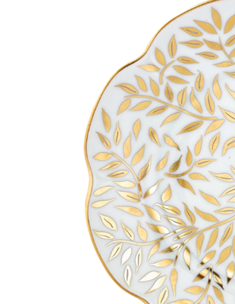Plato pan Olivier Gold de porcelana