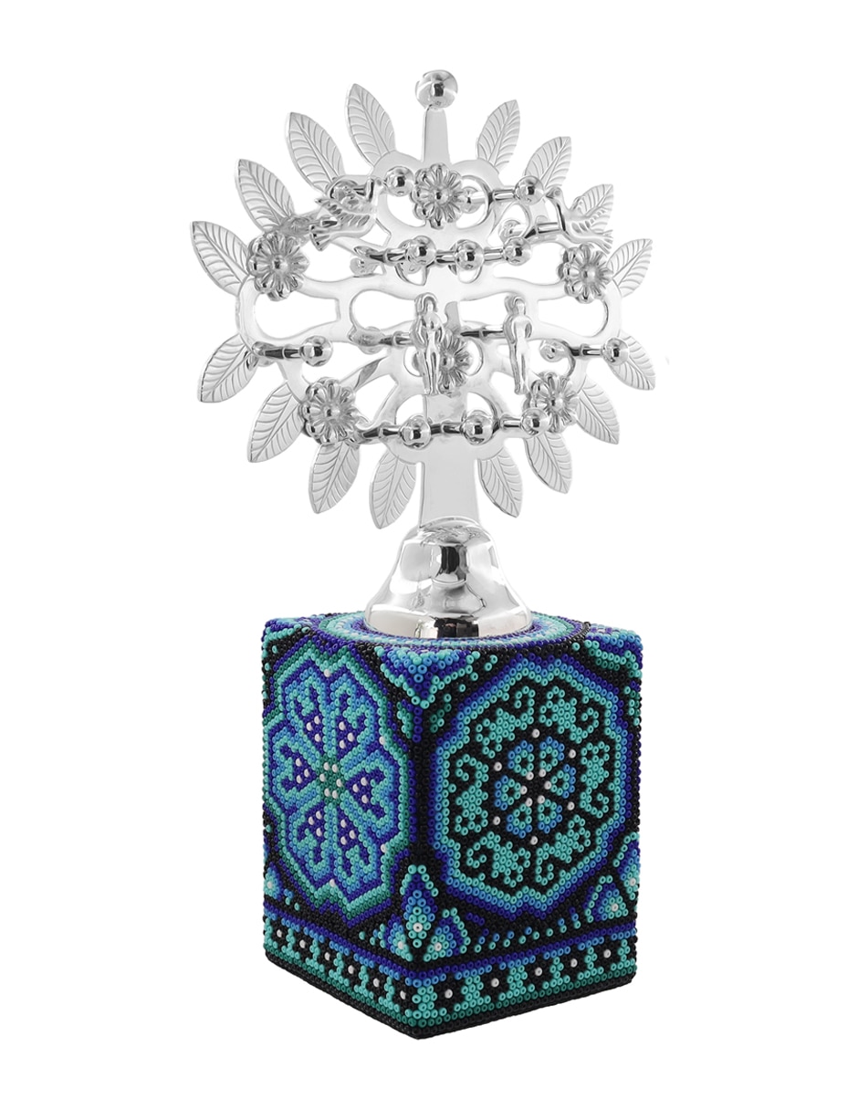 Figura decorativa de árbol Árbol de la vida de baño plata 3