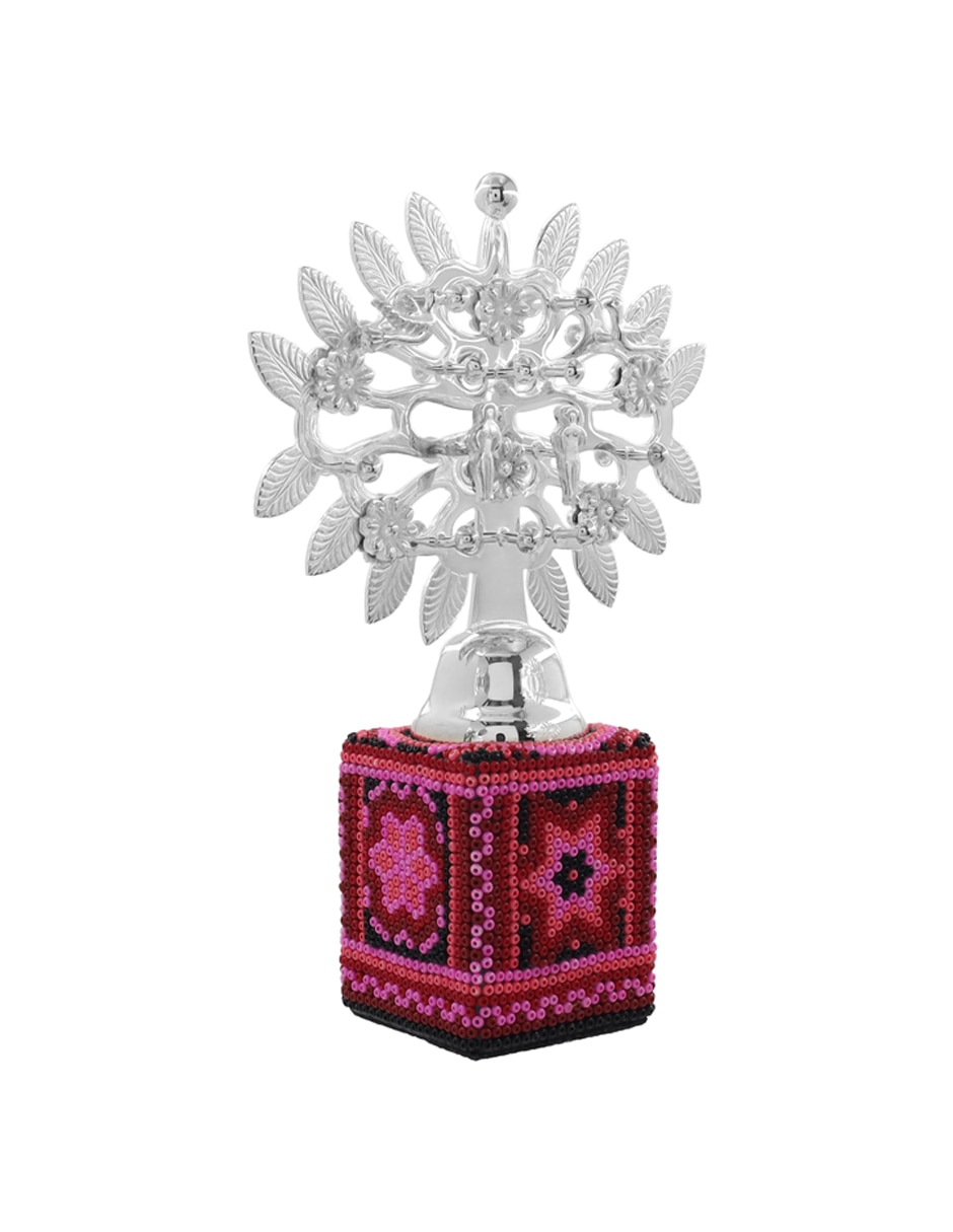 Figura decorativa ballesteros árbol de la vida de baño plata