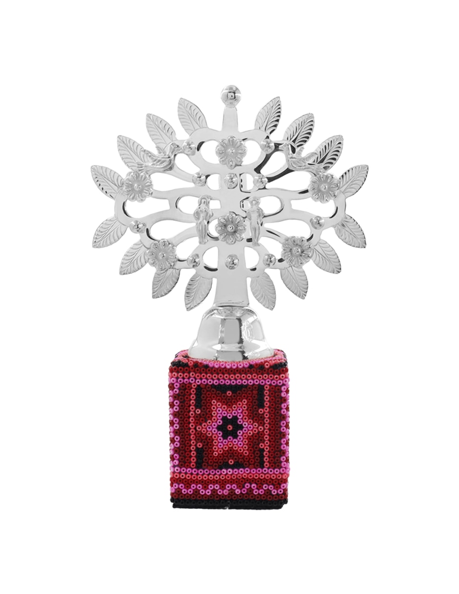 Figura decorativa ballesteros árbol de la vida de baño plata