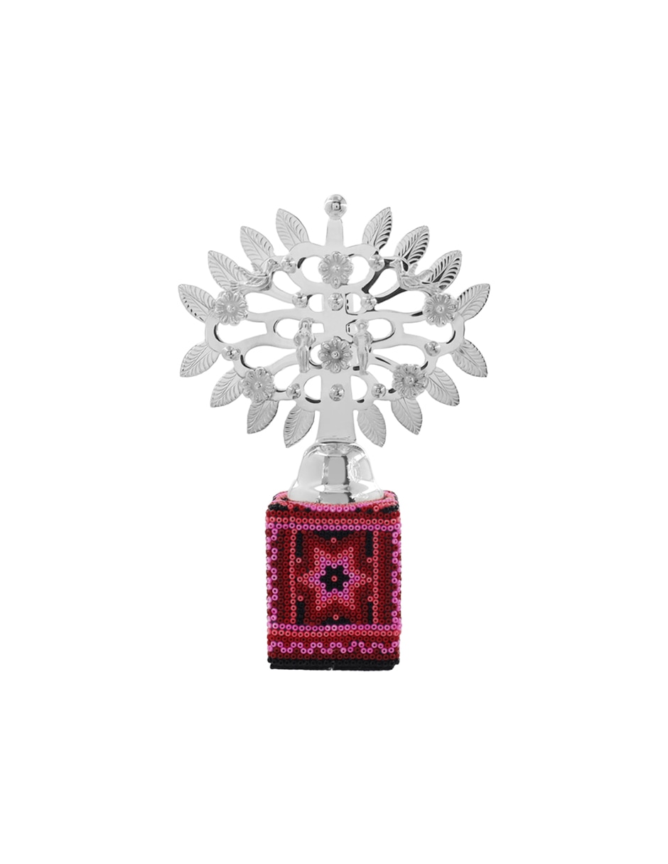Figura decorativa ballesteros árbol de la vida de baño plata