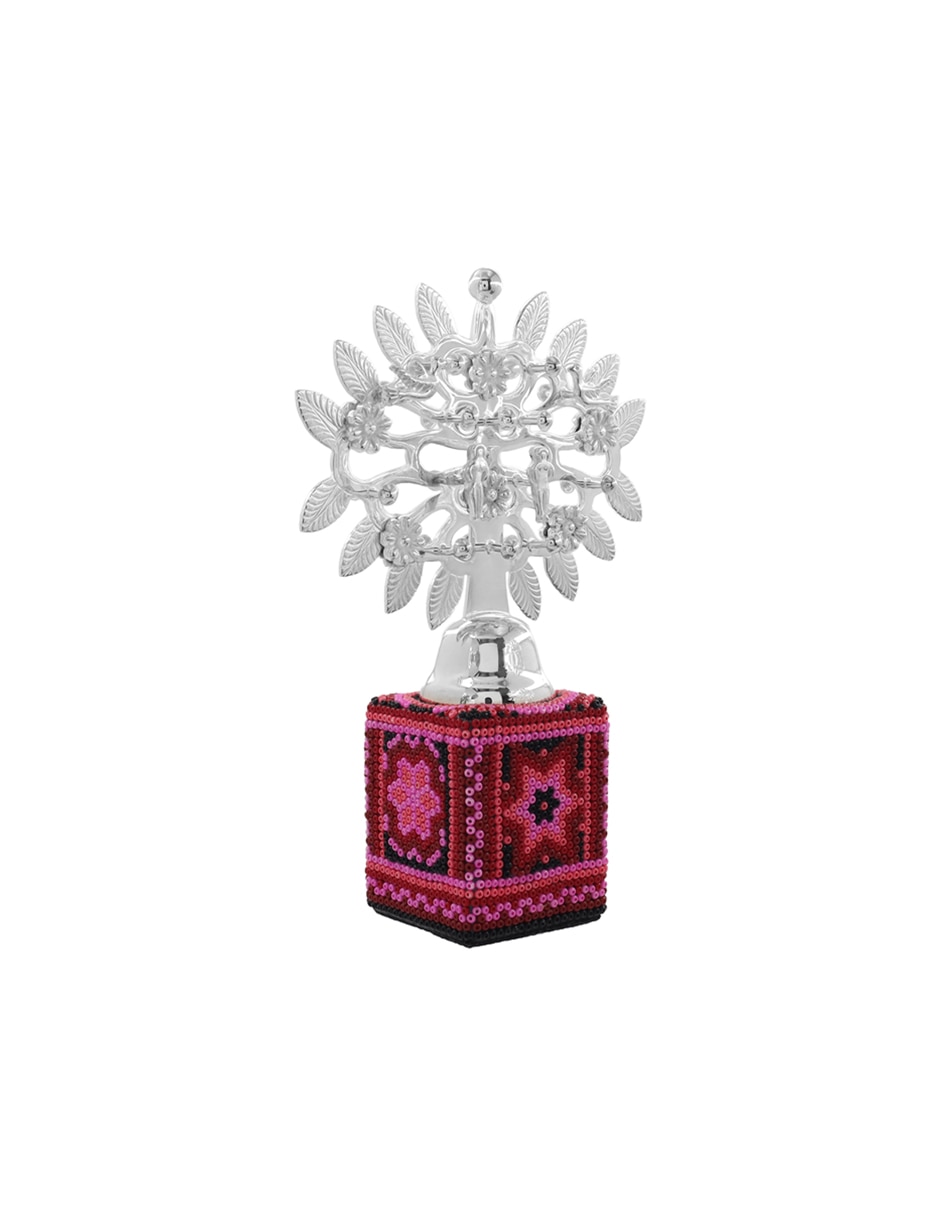 Figura decorativa de árbol Árbol de la vida de baño plata 2