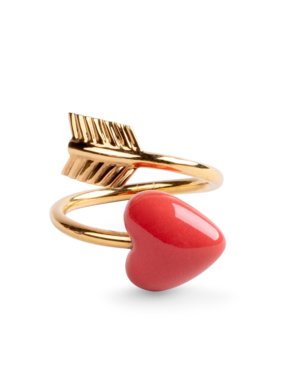 Anillo de Corazón Flechazo Sagrado Corazón P 925 de plata brillante Anillo de Corazón Flechazo Sagrado Corazón P 925 de plata brillante