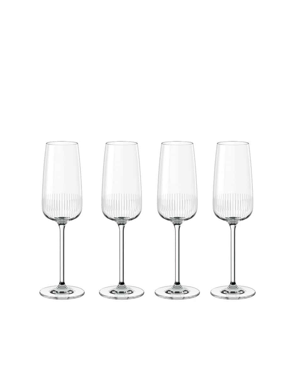 Set de copas para Champán Villeroy & B Afina de cristal 4 piezas Set de copas para Champán Villeroy & B Afina de cristal 4 piezas