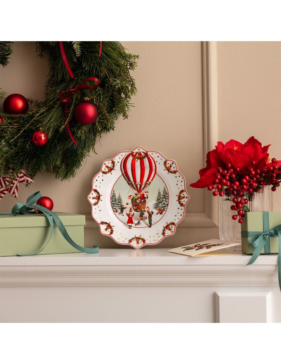Plato postre villeroy & b annual christmas edition de porcelana 2