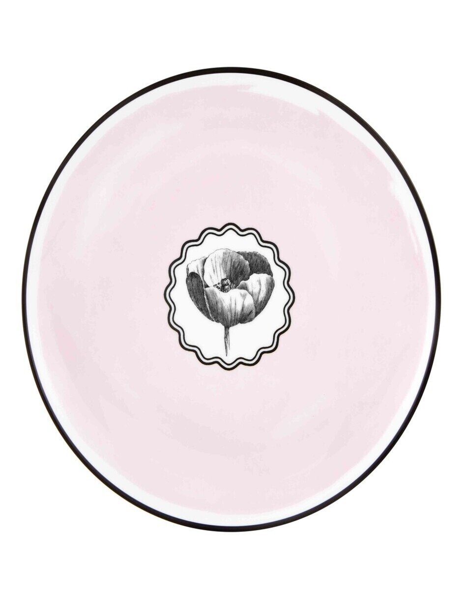 Plato postre herbariae de porcelana Plato postre herbariae de porcelana